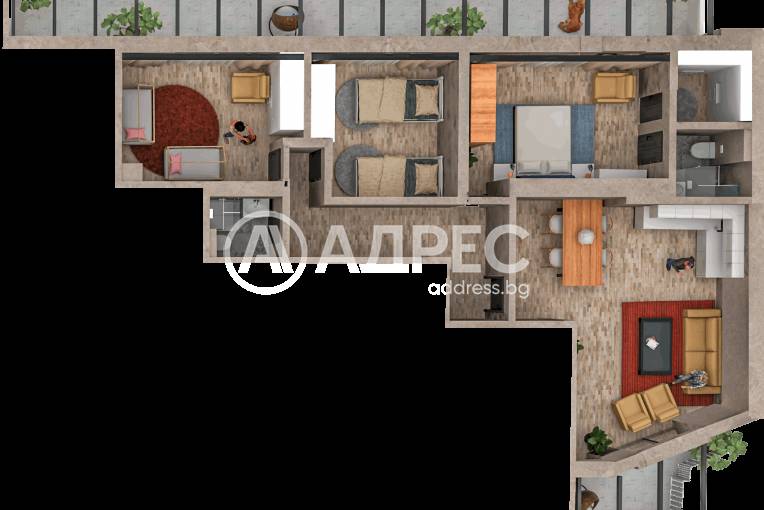 Многостаен апартамент, Пловдив, Христо Смирненски, 672725, Снимка 1