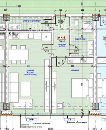 Двустаен апартамент, Русе, Здравец изток, 663726, Снимка 1