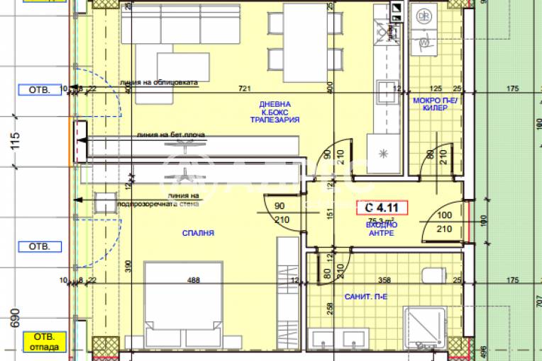 Двустаен апартамент, Русе, Здравец изток, 663726, Снимка 4