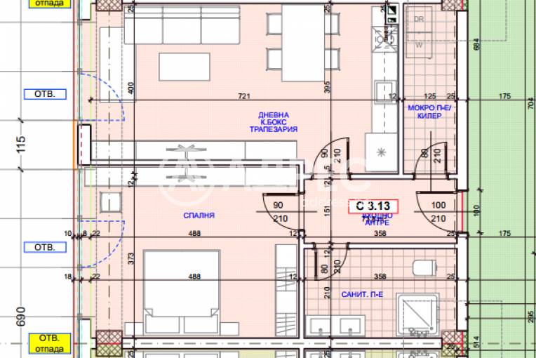 Двустаен апартамент, Русе, Здравец изток, 663726, Снимка 7