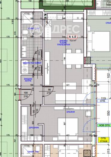 Двустаен апартамент, Русе, Здравец изток, 663727, Снимка 1
