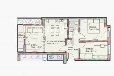 Тристаен апартамент, София, Център, 683728, Снимка 1