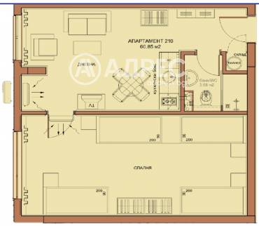 Двустаен апартамент, Черноморец, 622729, Снимка 1