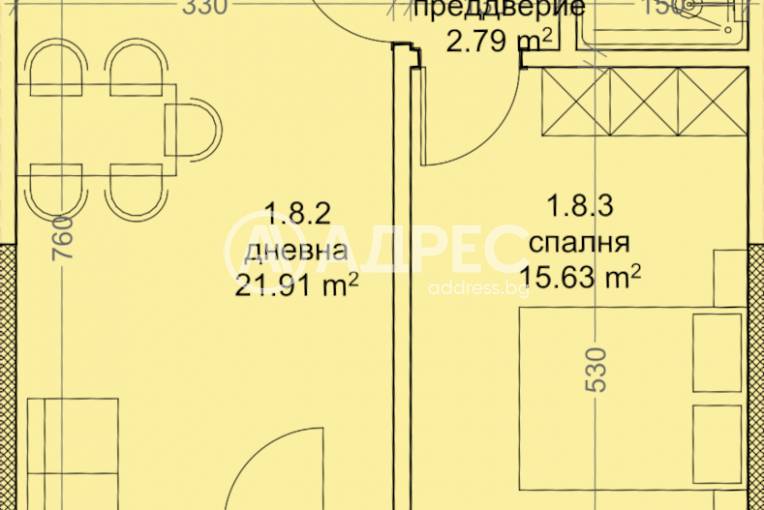 Двустаен апартамент, Варна, Младост 1, 671729, Снимка 2