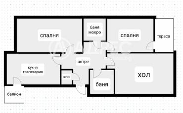 Тристаен апартамент, София, Бояна, 581734, Снимка 1