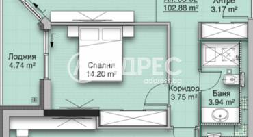 Тристаен апартамент, София, Кръстова вада, 604737, Снимка 12