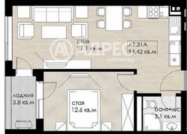 Двустаен апартамент, София, Дружба 2, 677737, Снимка 1