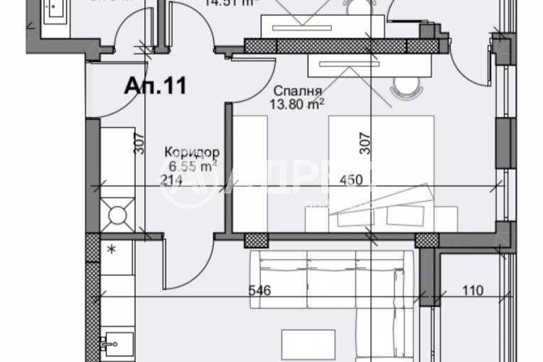 Тристаен апартамент, Пловдив, Кършияка, 681737, Снимка 1