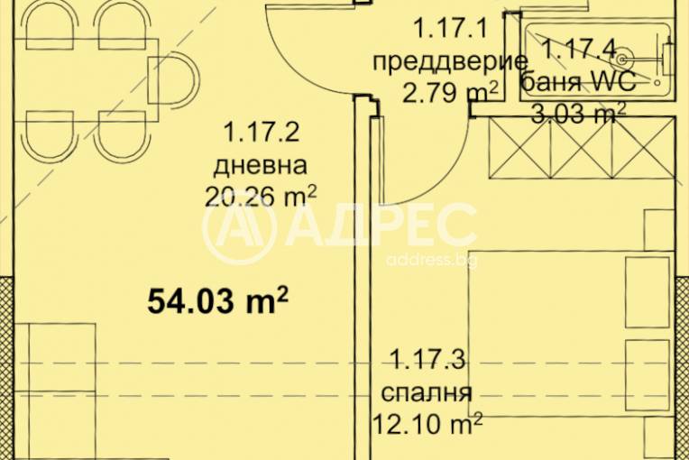 Двустаен апартамент, Варна, Младост 1, 671742, Снимка 2