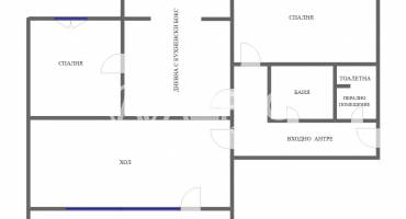 Тристаен апартамент, Пловдив, Полиграфия, 680742, Снимка 1