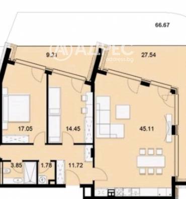 Тристаен апартамент, София, Симеоново, 634743, Снимка 1