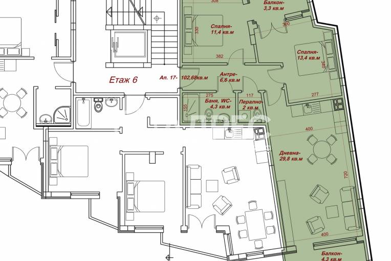 Тристаен апартамент, Варна, Операта, 679747, Снимка 9