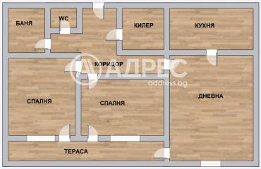 Тристаен апартамент, Варна, Трошево, 694748, Снимка 1