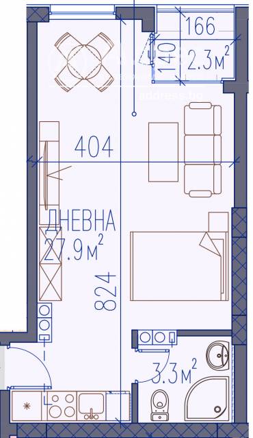 Едностаен апартамент, Пловдив, Христо Смирненски, 596752, Снимка 1
