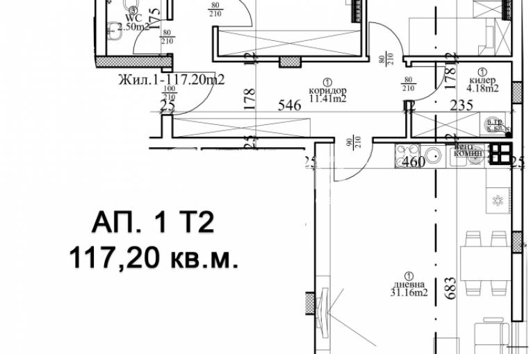 Тристаен апартамент, Варна, Център, 575754, Снимка 9
