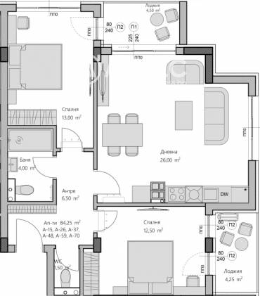 Тристаен апартамент, Пловдив, Христо Смирненски, 664757, Снимка 1