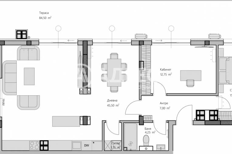 Тристаен апартамент, Пловдив, Христо Смирненски, 664757, Снимка 4