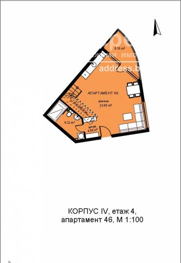 Тристаен апартамент, Кранево, 336758, Снимка 1