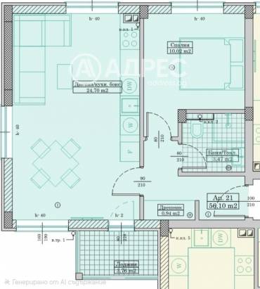 Двустаен апартамент, Варна, м-ст Пчелина, 650759, Снимка 1