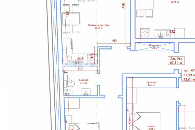Двустаен апартамент, Варна, Зимно кино Тракия, 679760, Снимка 5