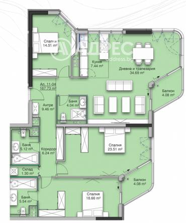 Многостаен апартамент, София, Кръстова вада, 569762, Снимка 1