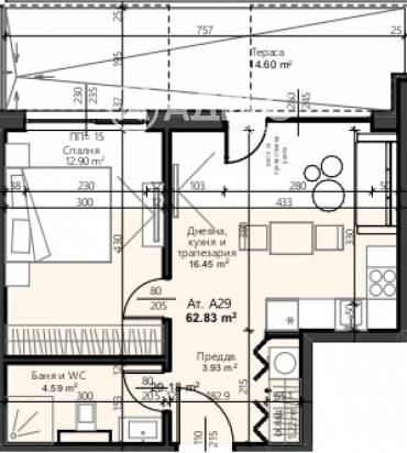 Двустаен апартамент, Бургас, Сарафово, 656762, Снимка 1