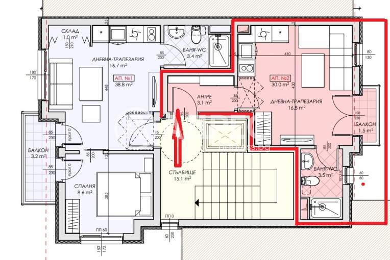 Едностаен апартамент, Несебър, Черно море, 666762, Снимка 2