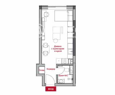 Едностаен апартамент, София, Център, 669763, Снимка 1