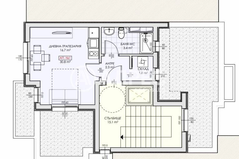Едностаен апартамент, Несебър, Черно море, 666766, Снимка 2