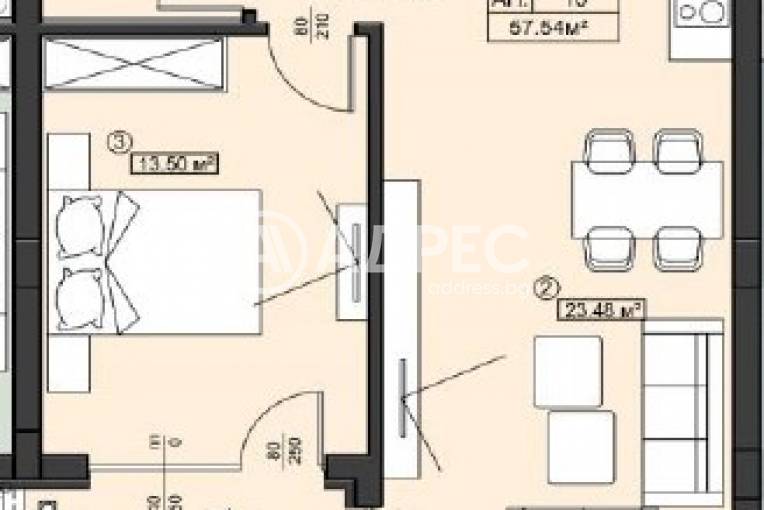 Двустаен апартамент, София, Манастирски ливади - запад, 636768, Снимка 1