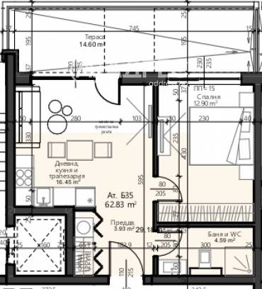 Двустаен апартамент, Бургас, Сарафово, 656768, Снимка 1