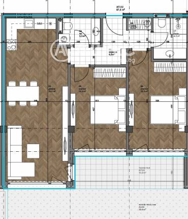 Тристаен апартамент, Варна, к.к. Св.Св. Константин и Елена, 657773, Снимка 1