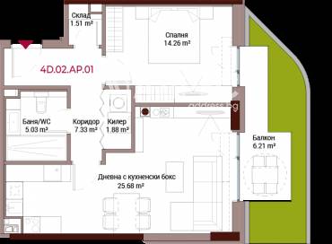 Двустаен апартамент, София, Хладилника, 645774, Снимка 1