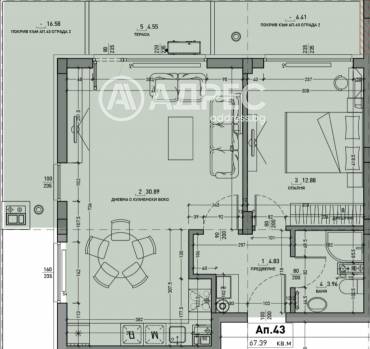 Двустаен апартамент, София, Малинова Долина, 673774, Снимка 1