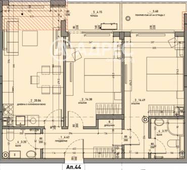 Тристаен апартамент, София, Малинова Долина, 673776, Снимка 1