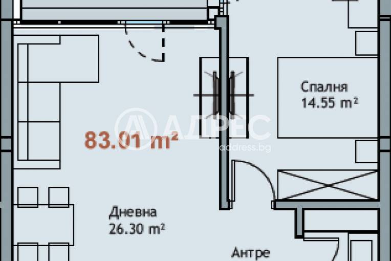 Двустаен апартамент, Варна, к.к. Чайка, 661778, Снимка 4