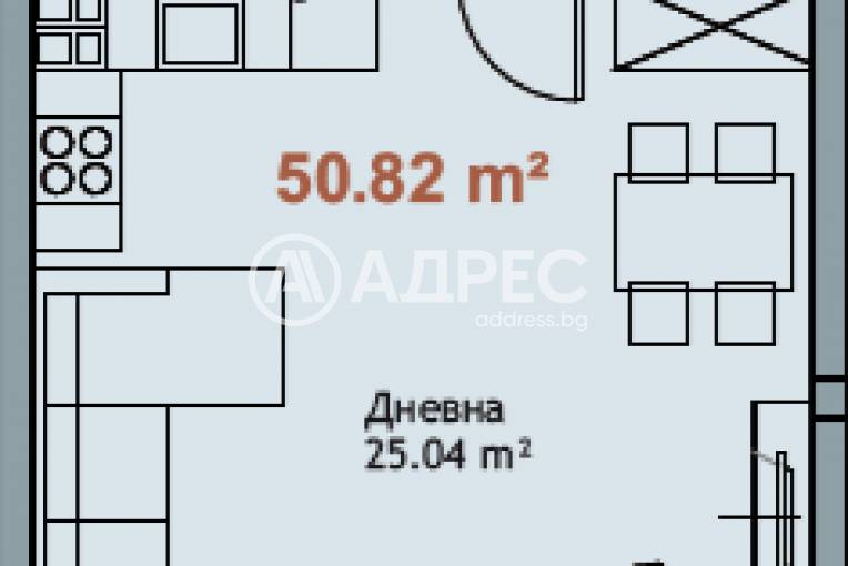 Едностаен апартамент, Варна, к.к. Чайка, 661779, Снимка 4