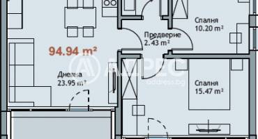 Тристаен апартамент, Варна, к.к. Чайка, 661783, Снимка 4