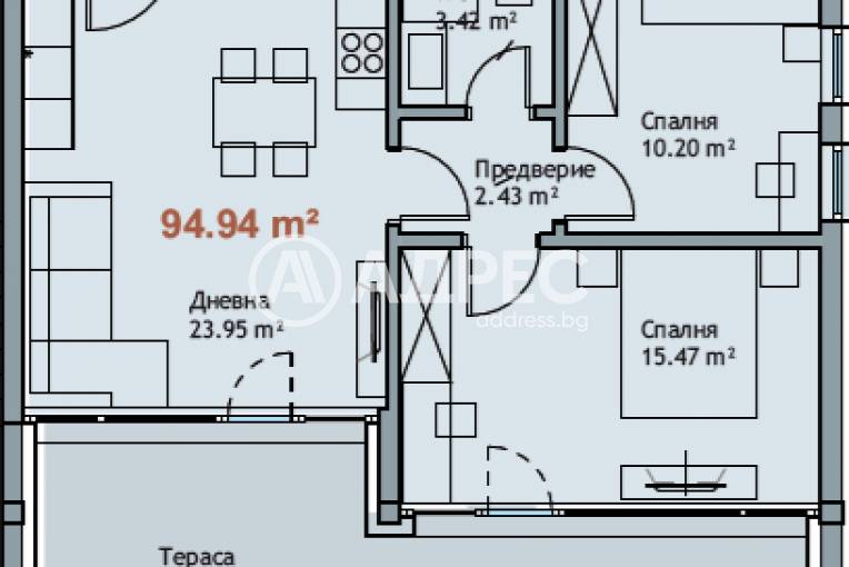 Тристаен апартамент, Варна, к.к. Чайка, 661783, Снимка 4