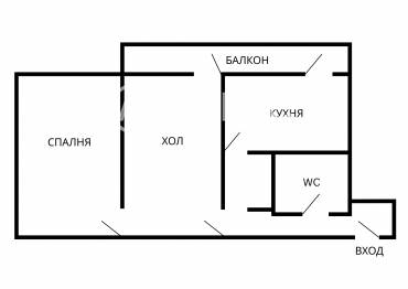 Двустаен апартамент, София, Свобода, 693783, Снимка 1