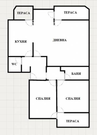 Тристаен апартамент, София, Гео Милев, 691784, Снимка 1