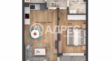 Двустаен апартамент, Пловдив, Кършияка, 625785, Снимка 2