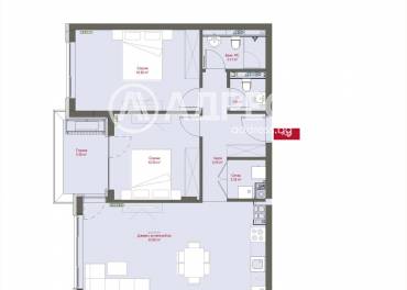 Тристаен апартамент, София, Манастирски ливади - изток, 668785, Снимка 1