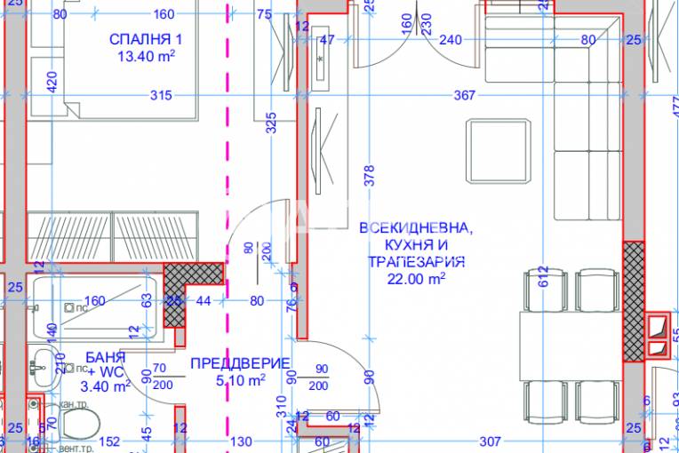 Двустаен апартамент, Варна, Аспарухово, 686785, Снимка 2