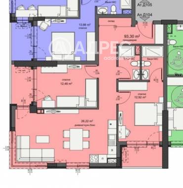 Тристаен апартамент, Бургас, Изгрев, 671789, Снимка 1