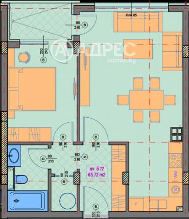Двустаен апартамент, София, Манастирски ливади - изток, 679789, Снимка 1
