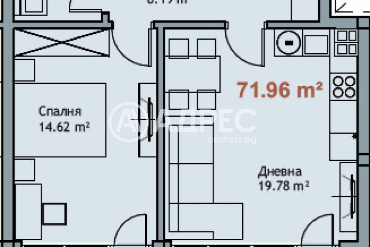 Двустаен апартамент, Варна, к.к. Чайка, 661790, Снимка 4