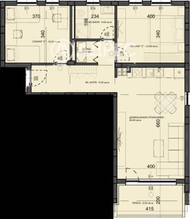 Тристаен апартамент, Варна, м-ст Ален Мак, 675791, Снимка 1