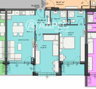 Тристаен апартамент, Бургас, Изгрев, 671792, Снимка 1