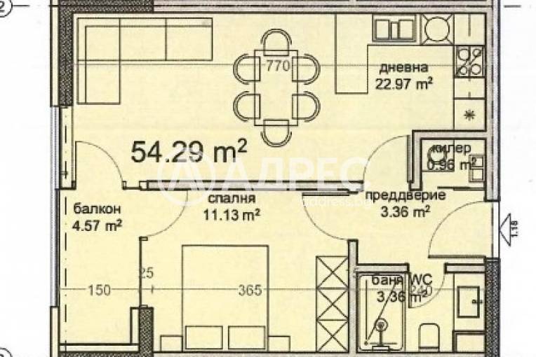 Двустаен апартамент, Варна, Владислав Варненчик, 682792, Снимка 2